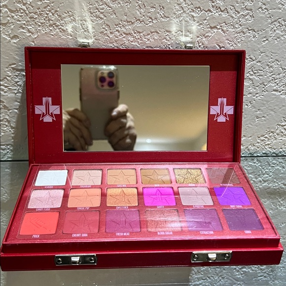 JEFFREE STAR BLOOD SUGAR NIB 18 SHADES MIRRORED EYESHADOW PALETTE - Picture 5 of 8